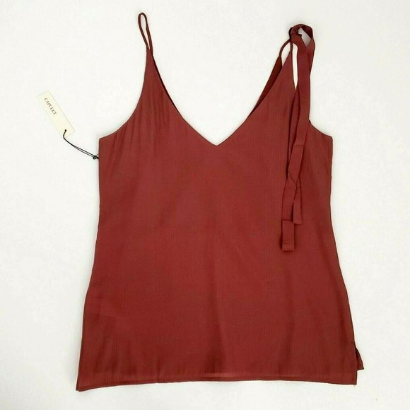 Capulet Cami Tank Top Blouse One Tie Shoulder - Picture 2 of 6